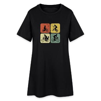 Quatre façons de rouler sur le rétro cyclin - Robe T-shirt Femme - noir - Devant