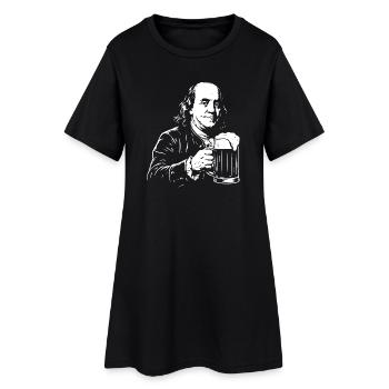 Benjamin Franklin buvant de la bière. - Robe T-shirt Femme - noir - Devant