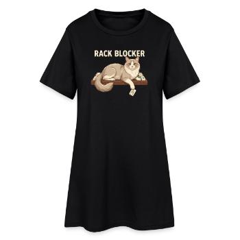 Chat bloqueur de rack de Mahjong - Robe T-shirt Femme - noir - Devant