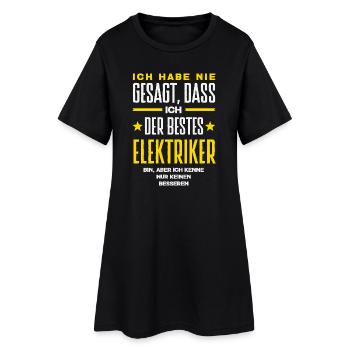 Bester Elektriker Beruf Spruch - Frauen T-Shirt-Kleid - Schwarz - Vorne
