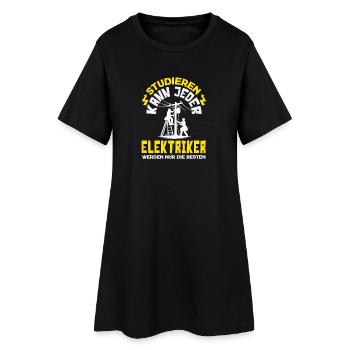 Elektriker Werden Nur Die Besten - Frauen T-Shirt-Kleid - Schwarz - Vorne