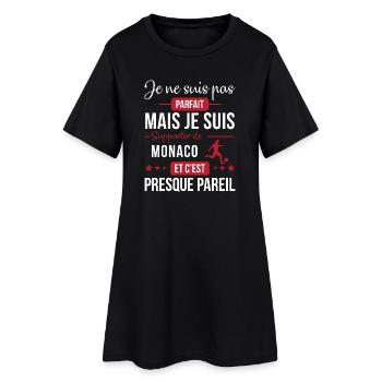 Je Ne Suis Pas Parfait Mais Je Suis Supporter D... - Robe T-shirt Femme - noir - Devant