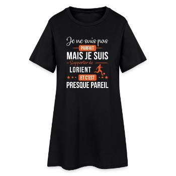 Je Ne Suis Pas Parfait Mais Je Suis Supporter D... - Robe T-shirt Femme - noir - Devant