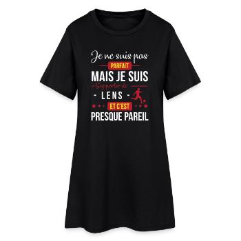 Je Ne Suis Pas Parfait Mais Je Suis Supporter D... - Robe T-shirt Femme - noir - Devant