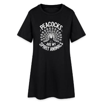 Paroles du paon Oiseau Paon Drôle de cadeau de paon - Robe T-shirt Femme - noir - Devant