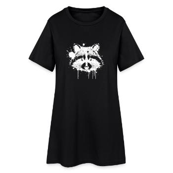 Raton laveur Splash Graffiti - Robe T-shirt Femme - noir - Devant