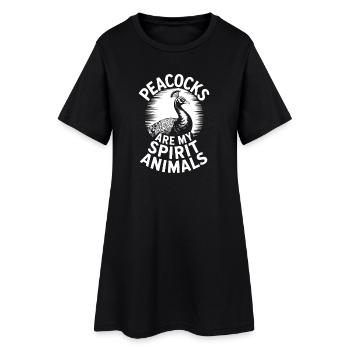 Paroles du paon Oiseau Paon Drôle de cadeau de paon - Robe T-shirt Femme - noir - Devant
