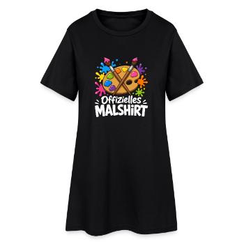 Offizielles Ausmal-Motiv zum Malen Zeichnen und - Frauen T-Shirt-Kleid - Schwarz - Vorne