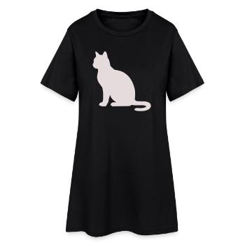 Silhouette de chat pastel - Robe T-shirt Femme - noir - Devant