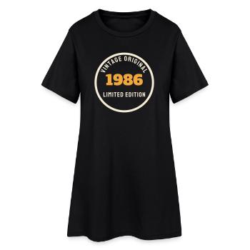 Vintage 1986 Édition Originale Limitée 40e anniversaire - Robe T-shirt Femme - noir - Devant