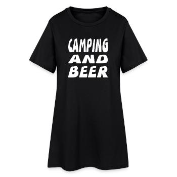 Camping - Robe T-shirt Femme - noir - Devant