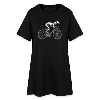 Vélo de lévrier Art amusant de lévrier - Robe T-shirt Femme - noir - Devant