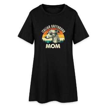Maman de lévrier italienne fière propriétaire d’Iggy - Robe T-shirt Femme - noir - Devant