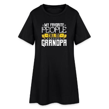 Appelle-moi grand-père Banner - Robe T-shirt Femme - noir - Devant