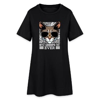 Meilleur Grand-père Chat de Tous les Temps - Robe T-shirt Femme - noir - Devant