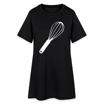 Cadeau du cuisinier fouet - Robe T-shirt Femme - noir - Devant