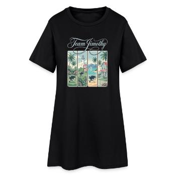 Jimothy Équipe Drôle de Raton Laveur Viral Jimothy - Robe T-shirt Femme - noir - Devant