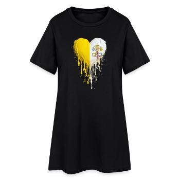 Vatican Heart Drip - Women’s T-Shirt Dress - black - Front