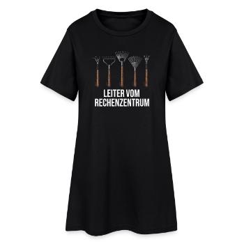 Leiter vom Rechenzentrum Gärtner Gärtnerin Garten - Frauen T-Shirt-Kleid - Schwarz - Vorne