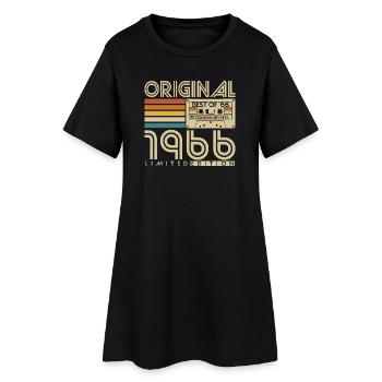 Cadeau vintage rétro vintage d’anniversaire 1966 - Robe T-shirt Femme - noir - Devant