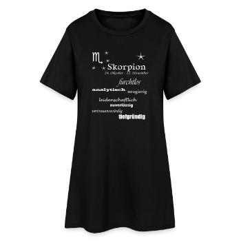 Skorpion_Sternzeichen - Frauen T-Shirt-Kleid - Schwarz - Vorne