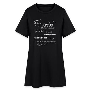 Krebs_Sternzeichen - Frauen T-Shirt-Kleid - Schwarz - Vorne