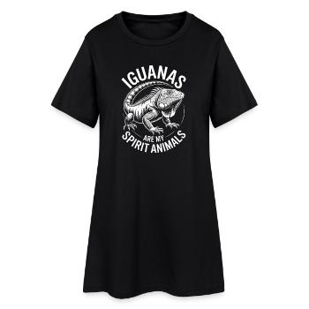 Dictons des iguanes, drôles d’iguanes, cadeau des iguanes. - Robe T-shirt Femme - noir - Devant