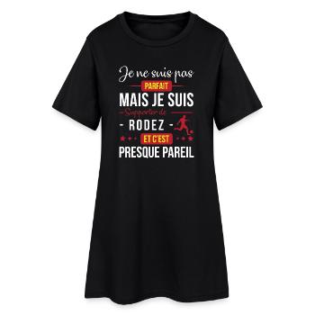 Je Ne Suis Pas Parfait Mais Je Suis Supporter D... - Robe T-shirt Femme - noir - Devant