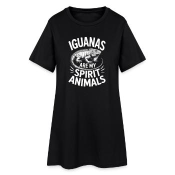 Leguane Sprüche Leguane Lustiges Leguane Geschenk  - Frauen T-Shirt-Kleid - Schwarz - Vorne