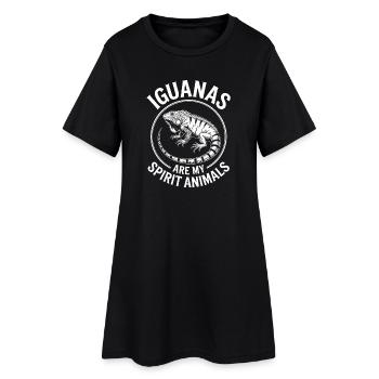 Leguane Sprüche Leguane Lustiges Leguane Geschenk  - Frauen T-Shirt-Kleid - Schwarz - Vorne