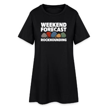 Weekend Forecast Collecting Stones Stone Hunting - Women’s T-Shirt Dress - black - Front
