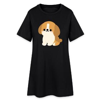 Charmant Épagneu - Robe T-shirt Femme - noir - Devant