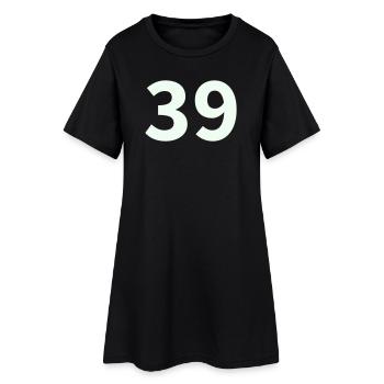 39- - Women’s T-Shirt Dress - black - Front