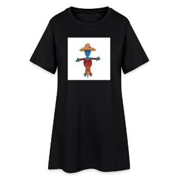 Motif de l’Enfant Épouvantail Susi - Robe T-shirt Femme - noir - Devant