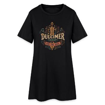 Dulcimer Musicien de Dulcimer Instrument pincé - Robe T-shirt Femme - noir - Devant