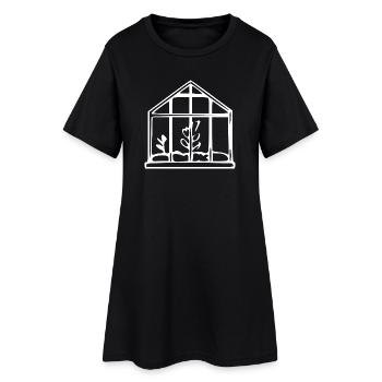 Don du jardinier de jardin en serre - Robe T-shirt Femme - noir - Devant