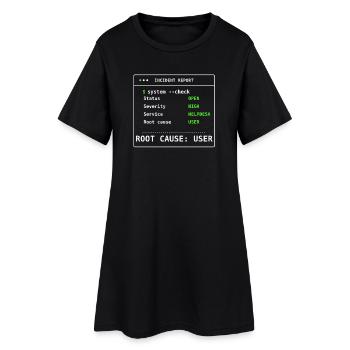 System Check Incident Report IT Humor Gift - Women’s T-Shirt Dress - black - Front