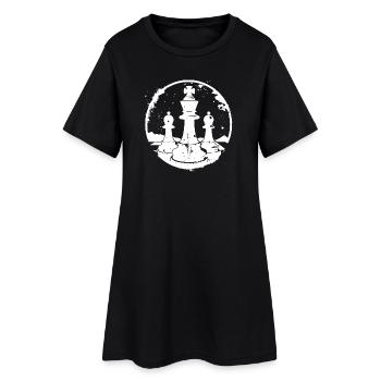 Croquis des pièces d’échecs - Robe T-shirt Femme - noir - Devant