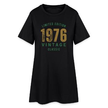 Limited Edition 1976 Vintage Classic Birthday Year - Women’s T-Shirt Dress - black - Front
