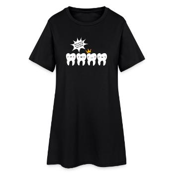 Hygiéniste dentaire Dentiste dentaire - Robe T-shirt Femme - noir - Devant