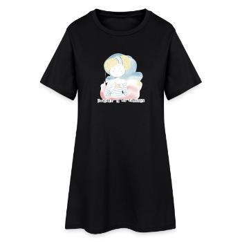 Crochet is my therapy - Women’s T-Shirt Dress - black - Front
