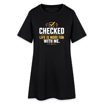 Check-in Life More Fun With Me - Robe T-shirt Femme - noir - Devant