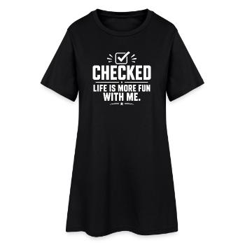 Check-in Life More Fun With Me - Robe T-shirt Femme - noir - Devant
