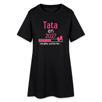 Tata en 2027 cadeau future Tante humour - Robe T-shirt Femme - noir - Devant