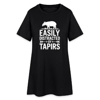 Dictons de tapir Tapir Drôle de cadeau de tapir - Robe T-shirt Femme - noir - Devant
