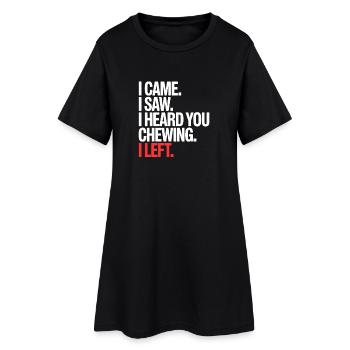 Bruits de mastication bruits de mastication bruits de claquement mastication mâchonnement - Robe T-shirt Femme - noir - Devant