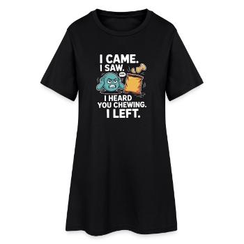 Bruits de mastication bruits de mastication bruits de claquement mastication mâchonnement - Robe T-shirt Femme - noir - Devant
