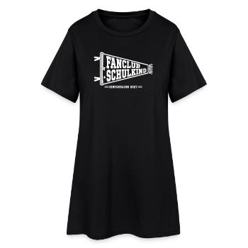 Fanclub Schulkind 2027 – Retro Wimpel Einschulung - Frauen T-Shirt-Kleid - Schwarz - Vorne
