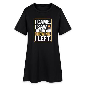 Bruits de mastication bruits de mastication bruits de claquement mastication mâchonnement - Robe T-shirt Femme - noir - Devant