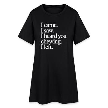 Bruits de mastication bruits de mastication bruits de claquement mastication mâchonnement - Robe T-shirt Femme - noir - Devant